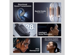 Auriculares Bluetooth Blitzwolf Bw V49 Uxos Com Áudio Espacial, Graves Potentes, Tom Directin, Redução De Ruído Inteligente, Chamadas Em Hd, Conforto Para