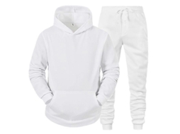 2 Peças/conjunto Roupa Esportiva Masculina Inverno Manga Longa Cintura Elástica Meia Alta Bolsos