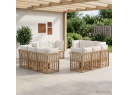 Vidaxl Conjunto De Sofás Para Exterior Natural Poliéster