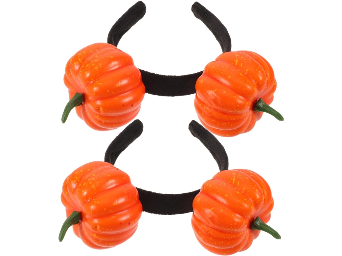 Conjunto De 2 Tiaras Duplas De Abóbora Para O Halloween