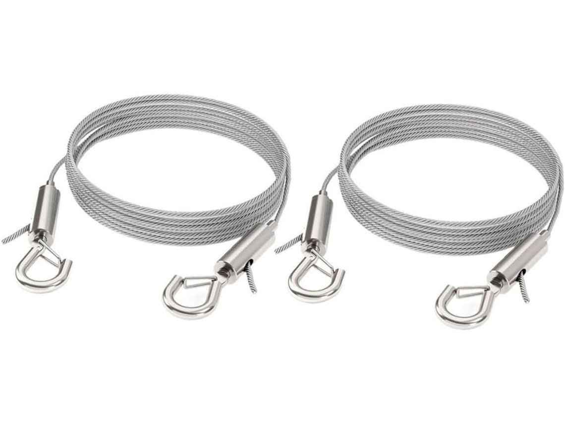 Conjunto De 2 Cordas Aço Inoxidável Para Pendurar Quadros, Ajustáveis