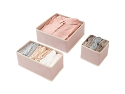 Caixa de Arrumação Dobráveis Roupa NEVEANCE Rosa (43x14x4cm)