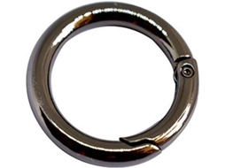 Conjunto De 2 Mosquetões Metal Com Anel Em Formato O - Redondos