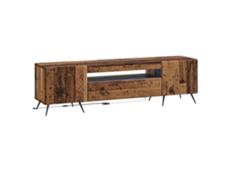 Vidaxl Gabinete De Tv Led Madeira Antiga Derivados De Madeira