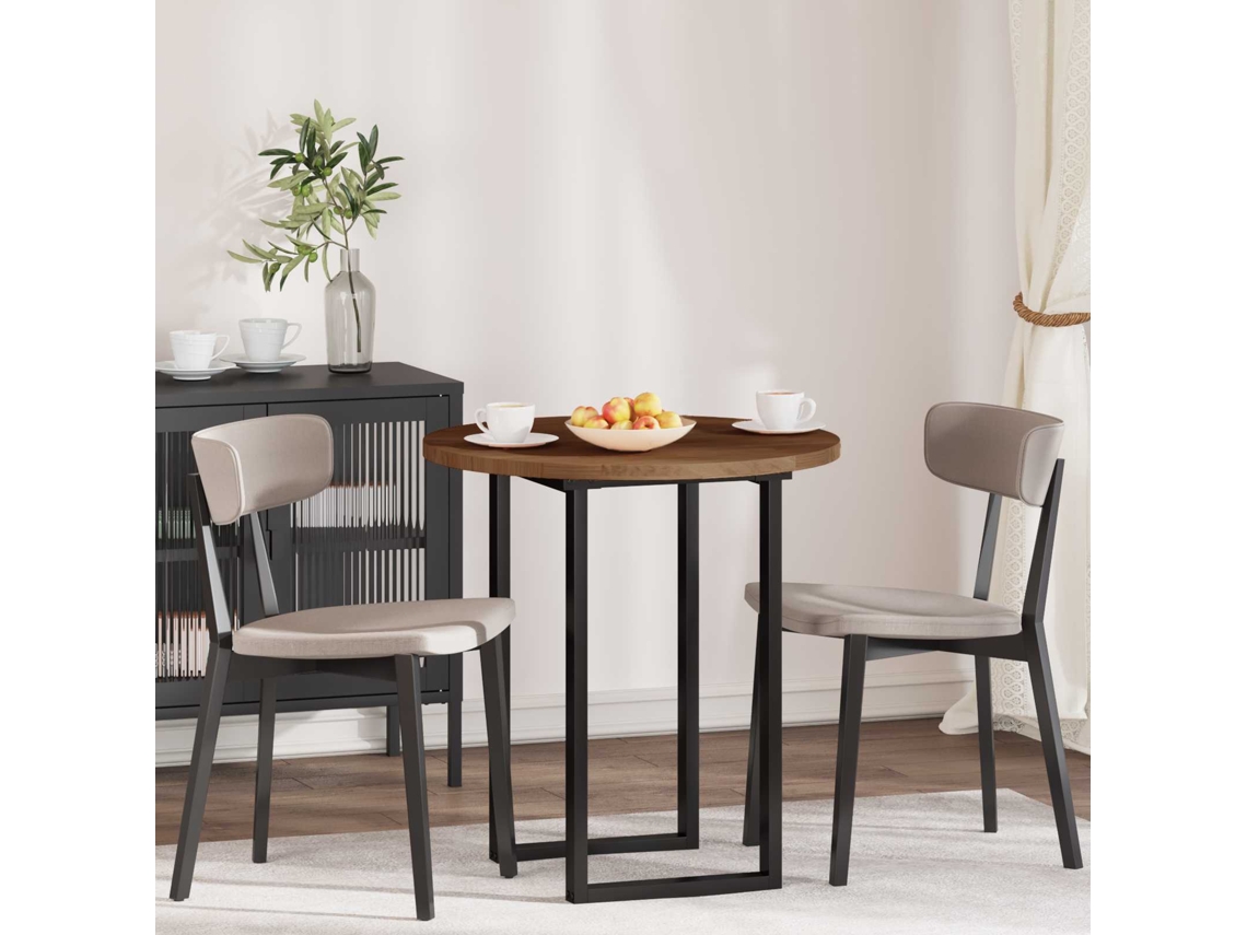Vidaxl Tampo De Mesa Ø 80 X 2,5 Cm Redondo Madeira De Carvalho Sólido