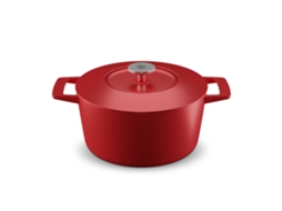Panela Ferro Fundido MASTER SWISS Redonda (Vermelho - 24 cm)