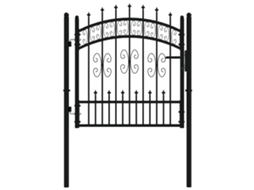 Fence Gate, Fence Gates Vidaxl Preto Aço (103 X 100 Cm)