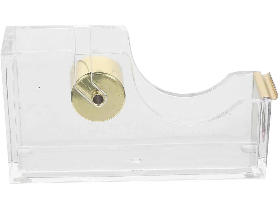 Dispensador de adesivo de mesa Sewacc em acrílico e liga metálica, design prático e fácil de usar, adequado para uso