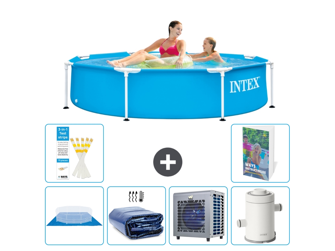 Piscina com Estrutura Redonda 244x51 Cm 5 peças S104 INTEX
