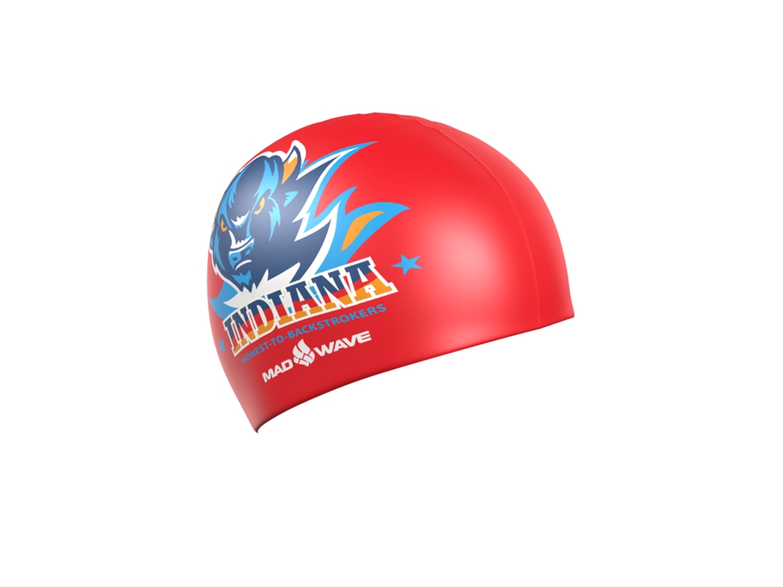Touca de banho MAD WAVE Indiana Unissexo (Tamanho Único - Vermelho)