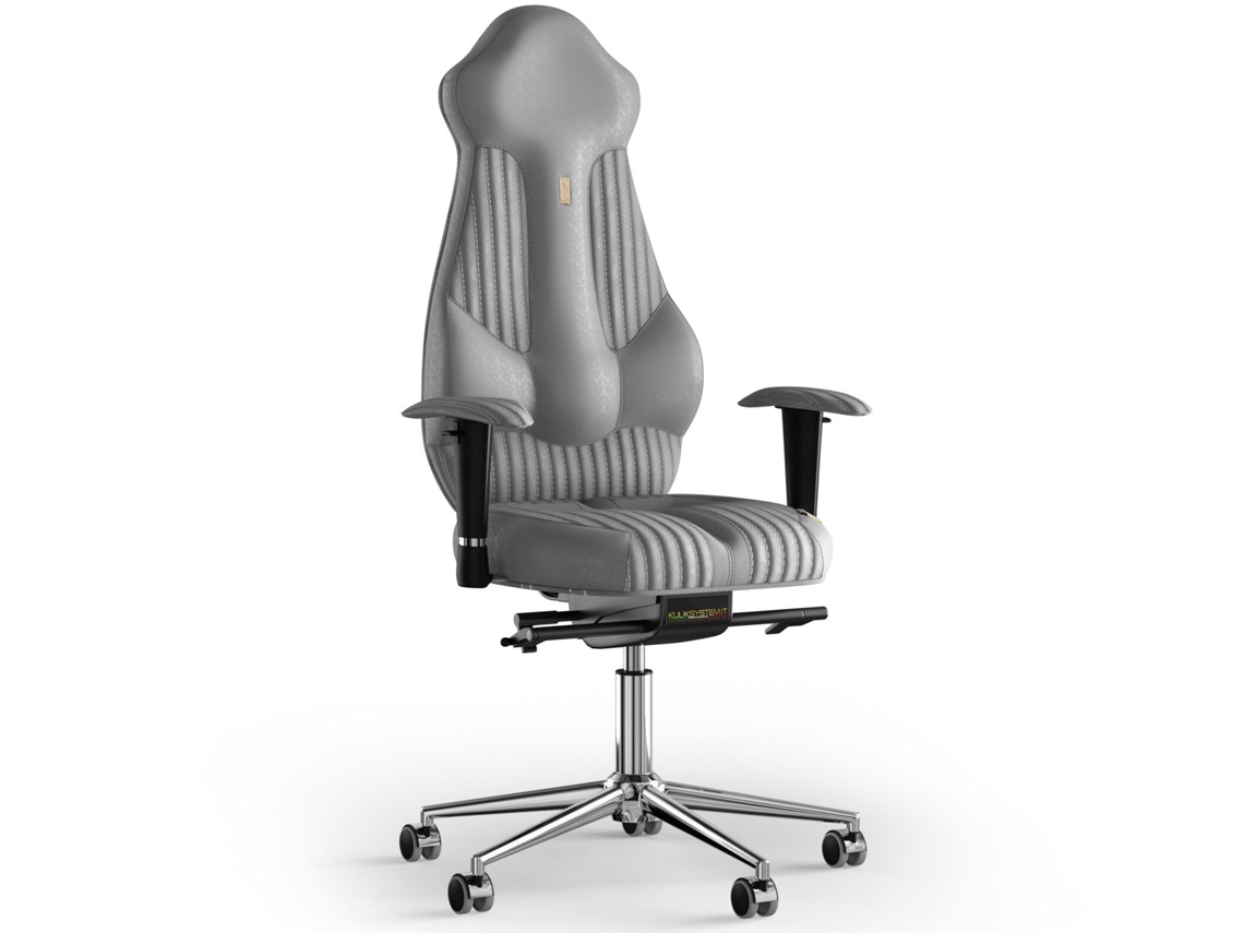 Cadeira de Escritório Ergonómica KULIK Tecido de Costura Imperial (Antara - Silver -130x50x50cm)