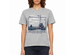 Rockinstone Jaws Movie Orca Deep Sea Boat Gray Adult T-shirt Size:m