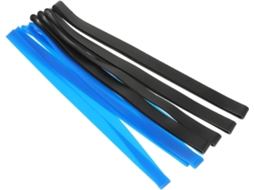 Elásticos multifuncionais de silicone de 13 cm, 8 peças, 4 azuis escuros e marrons, para lancheiras leves, livros, cadeirões