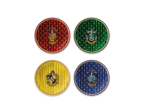 Conjunto De 4 Pratos De Sobremesa Da Casa De Hogwarts Egan