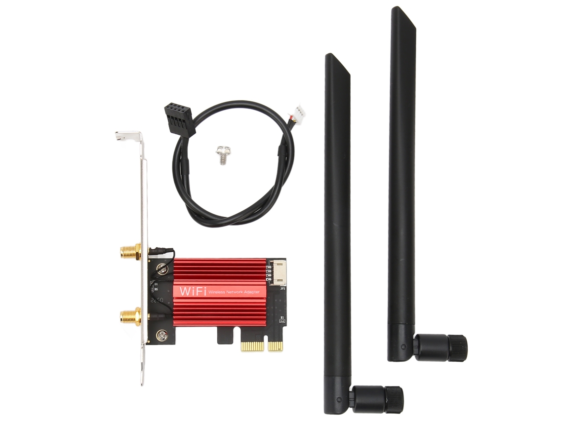 Placa De Rede Pcie Ax1800 Pro 1800mbps Bluetooth 5.2 Wifi 6 Gigabit Ethernet Para Jogos De Vídeo Hd Aquaforge