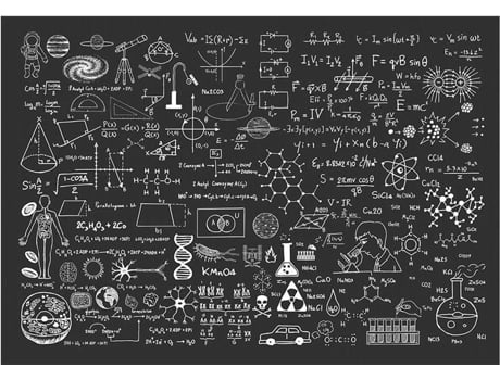 Papel de Parede ARTGEIST Science On Chalkboard (300x210 cm)