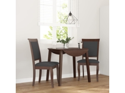 Vidaxl Cadeiras De Jantar Com Almofadões 2 Pcs Madeira Maciça Castanho