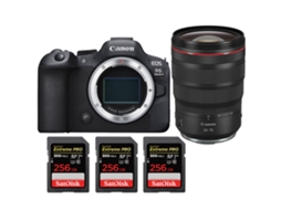 Eos R6 Mark Ii + Rf 24 70mm F/2.8 L Is Usm + 3 Sandisk 256gb Uhs ii 300mb/s Máquina Fotográfica Híbrida + Ebook Pricedirect CANON