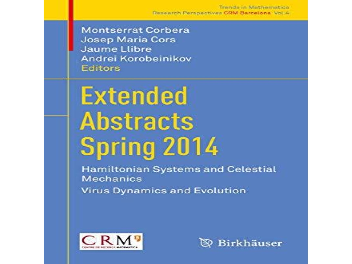 Livro Extended Abstracts Spring 2014 Hamiltonian Systems and Celestial Mechanics Virus Dynamics and Evolution de Springer Nature BV (Inglês)