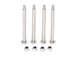 Mali 4pcs Pino de Hinge Inferior Traseiro de Aço e Alumínio com Parafuso M3 para Arrma Série 1/7 1/8 Prata