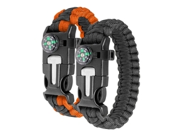 Pulseira de Paracord com Iniciador de Fogo e Bússola BRILVIBERA