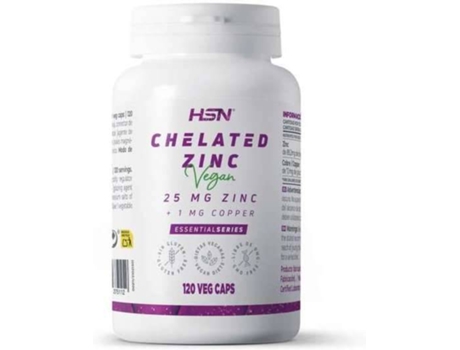 Suplemento Alimentar HSN Bisglicinato De Zinco (120 veg caps)