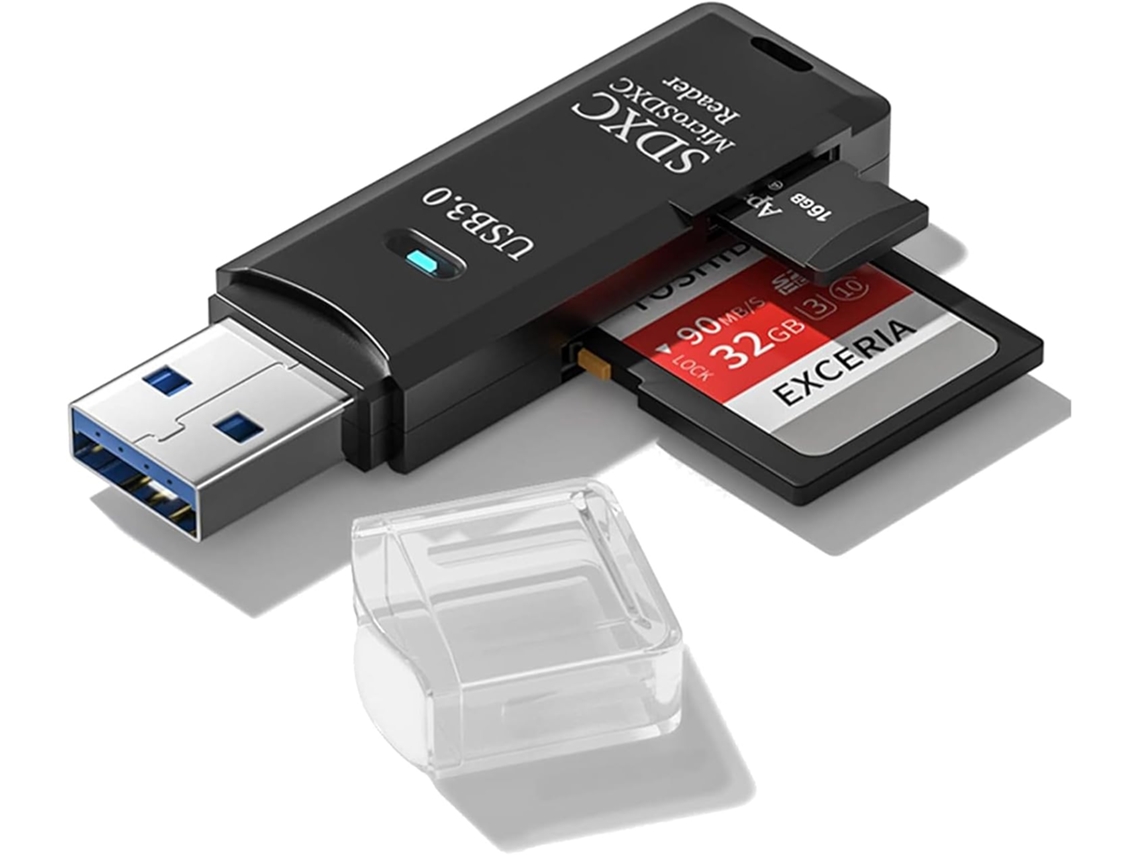 Leitor de cartão Micro SD USB 3.0 2 em 1 Gertiz para SDXC, SDHC, MMC e Micro SDXC