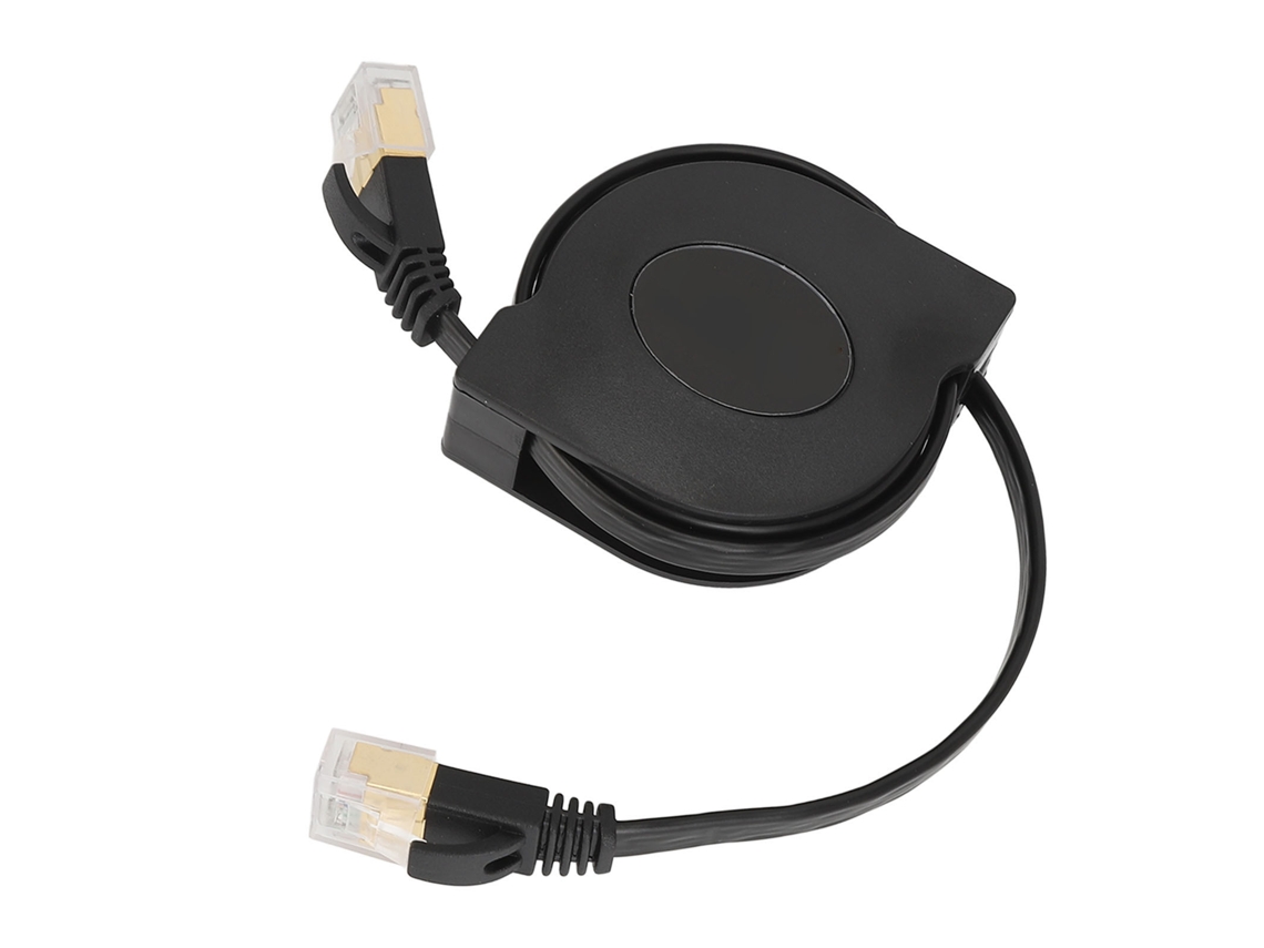 Cabo Ethernet Retrátil Cat7 De Cobre Plano Portátil Cabo De Par Trançado De Alta Velocidade 1.5m