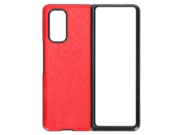 Capa de Celular LAXISCREED Couro Crazy Horse Vermelha