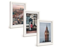 Composição De Quadros Londres, Ponte, Guarda, Big Ben Espelharte (3 Peças 20x30 Cm)