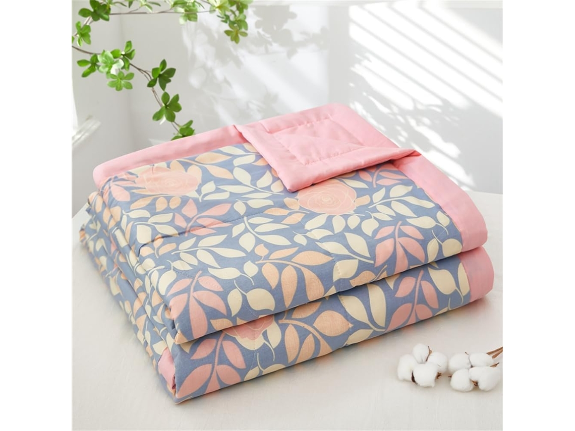 Colcha Acolchoada Fansu Capa de Cama Manta para Ar Condicionado Edredom Conjunto 100% Algodão Sofá com Estampa