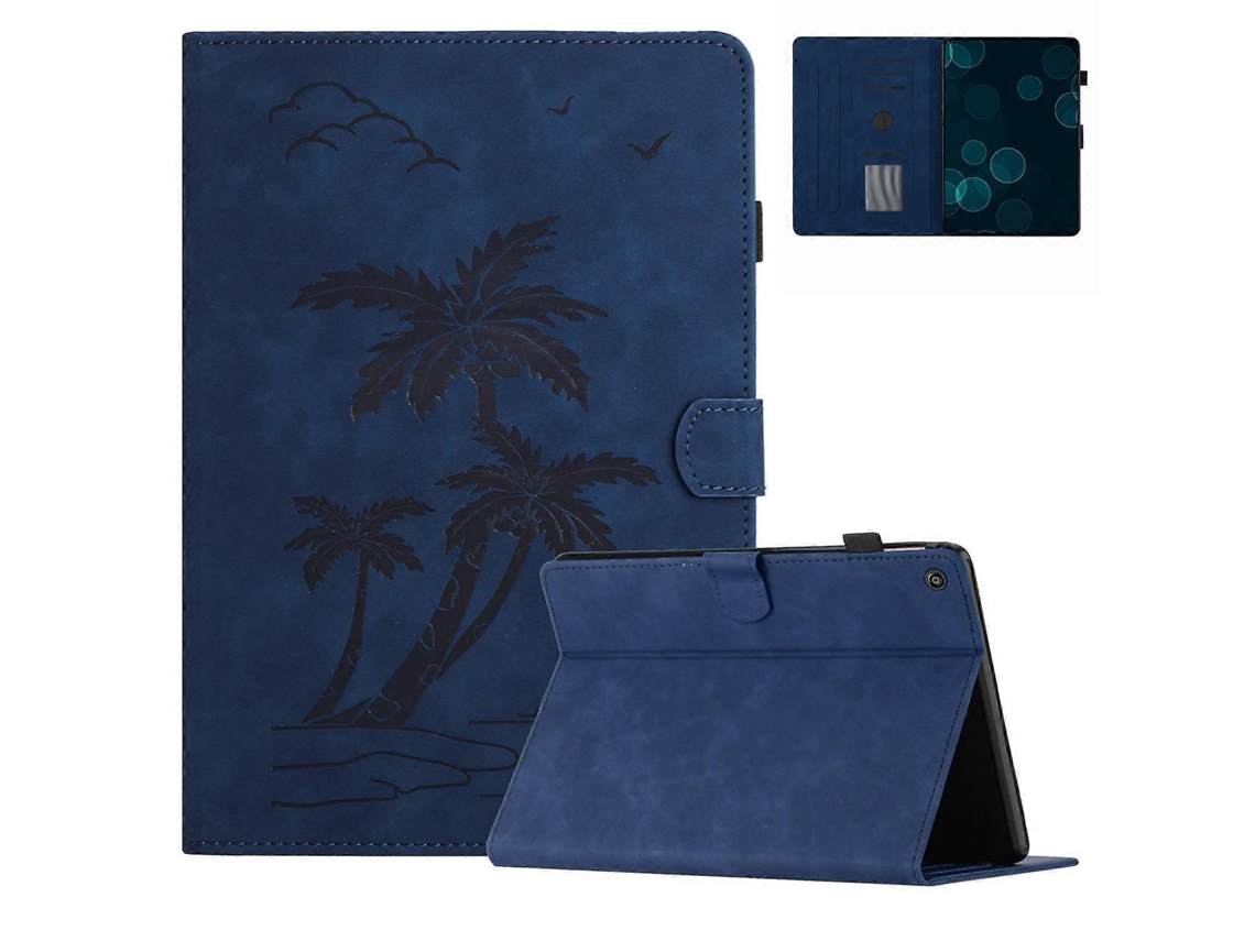 Capa de couro inteligente Webake para tablet com design de coqueiro