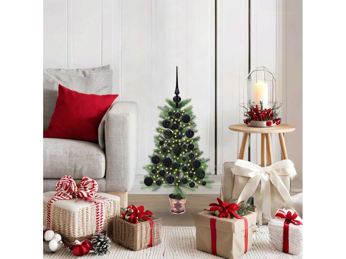 Vidaxl Árvore De Natal Com 150 Leds Com Suporte Verde 65 Cm Pe