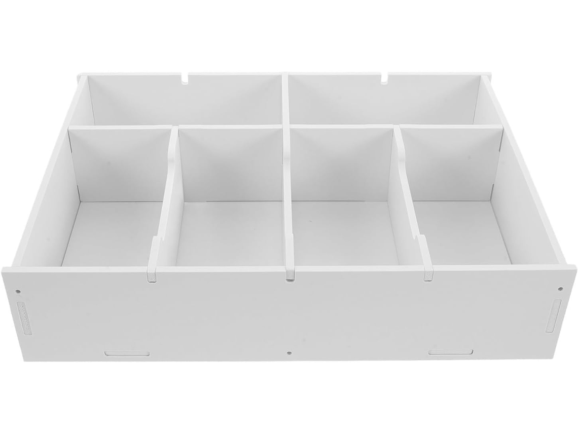 Cofre Multifuncional Em Pvc Bege Com Compartimentos Para Notas E