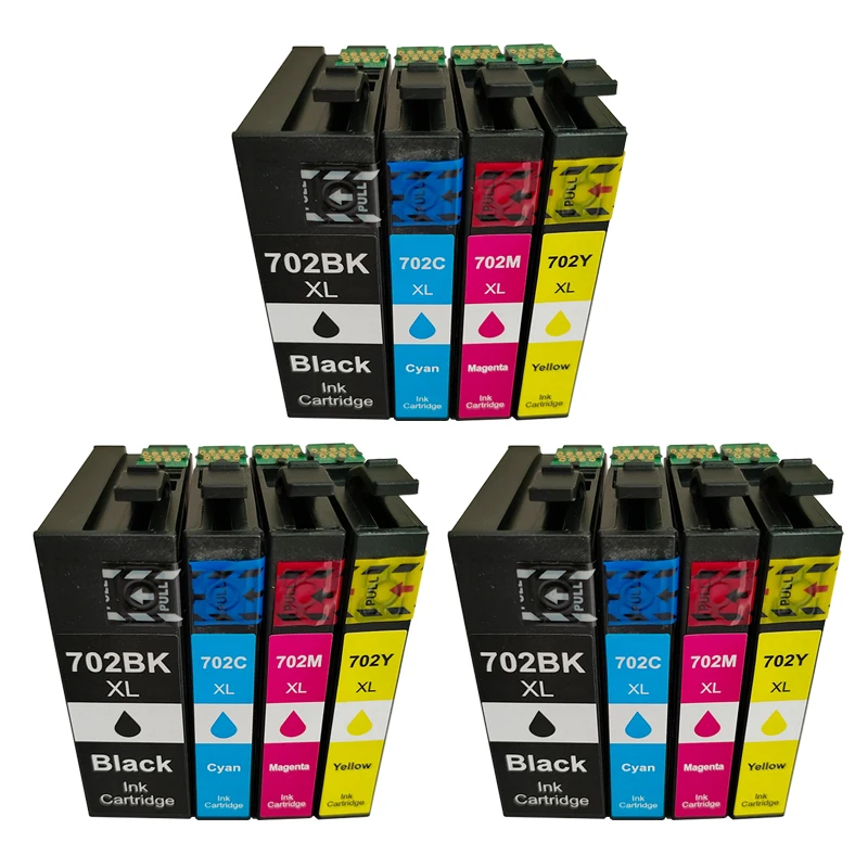 3 Set 702xl 702 XL T702xl T702 Ink Cartridge for Epson Workforce Pro Wf 3720 Wf 3725 Dwf MDUG