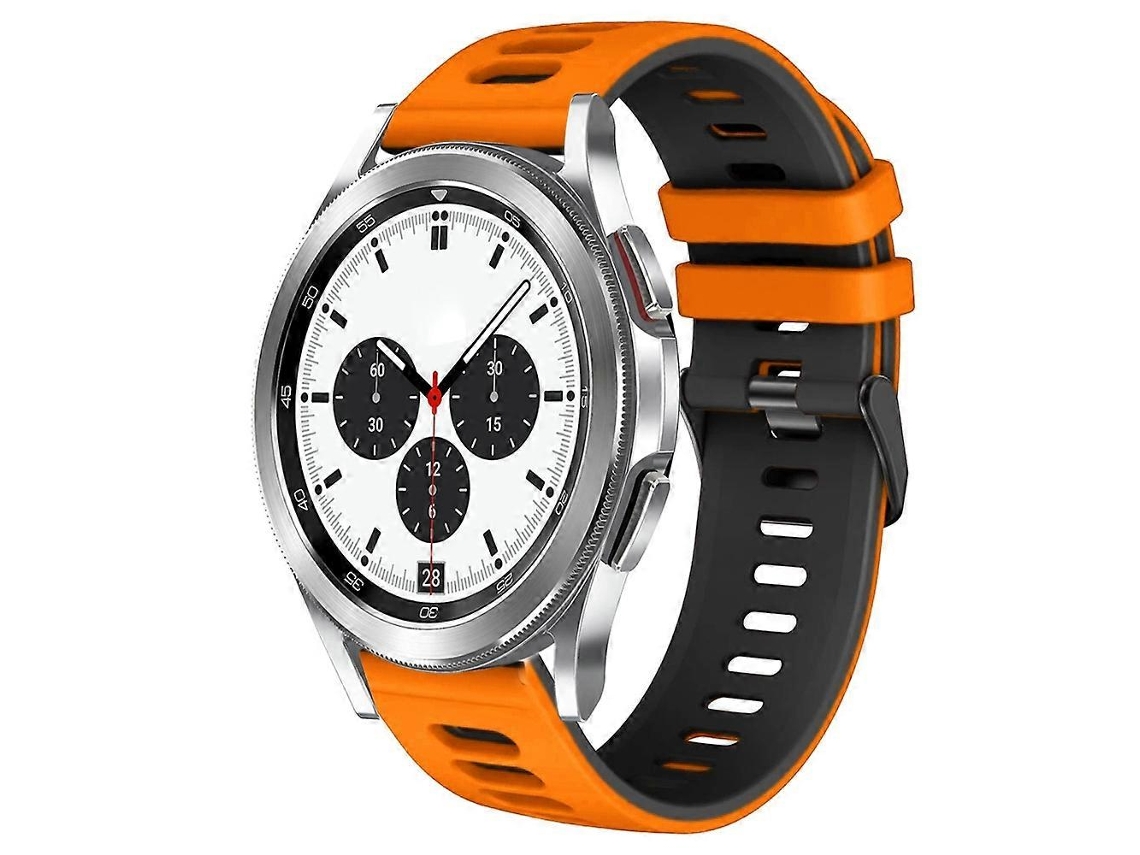 Pulseira De Silicone Bicolor Para Samsung Galaxy Watch 4 Classic 42mm 20mm