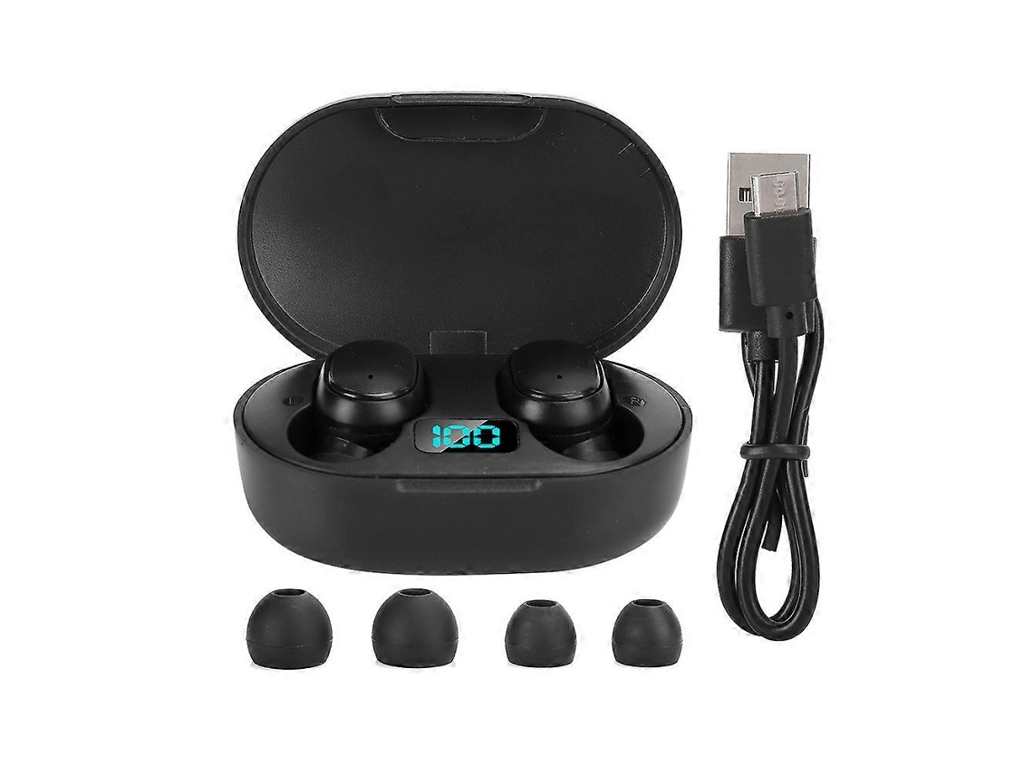 Fones De Ouvido Bluetooth Com Display Digital Inteligente, Mini Fones De Ouvido Esportivos Sem Fio, Estéreo, Tipo Intra Auricular, Preto Ly Ebike