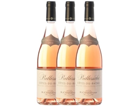 Chapoutier Belleruche Rosé Vin de Pays Rhône 75 cl (Caixa de 3 unidades)
