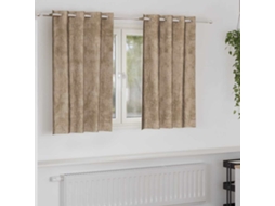Vidaxl Cortinas De Veludo 2 Unid. Champanhe 140 X 140 Cm Veludo