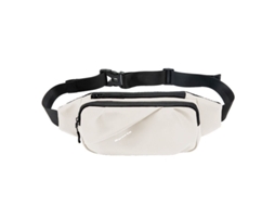 2026-linjou Borsalino Grande, Mochila Bandolera Com 4 Bolsos Com Cremalheira, Resistente À Água (branco Off)
