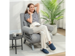 Schlafsessel, Polstersessel, Zum Gästebett Umwandelbar, Ergonomisch, Hellgrau