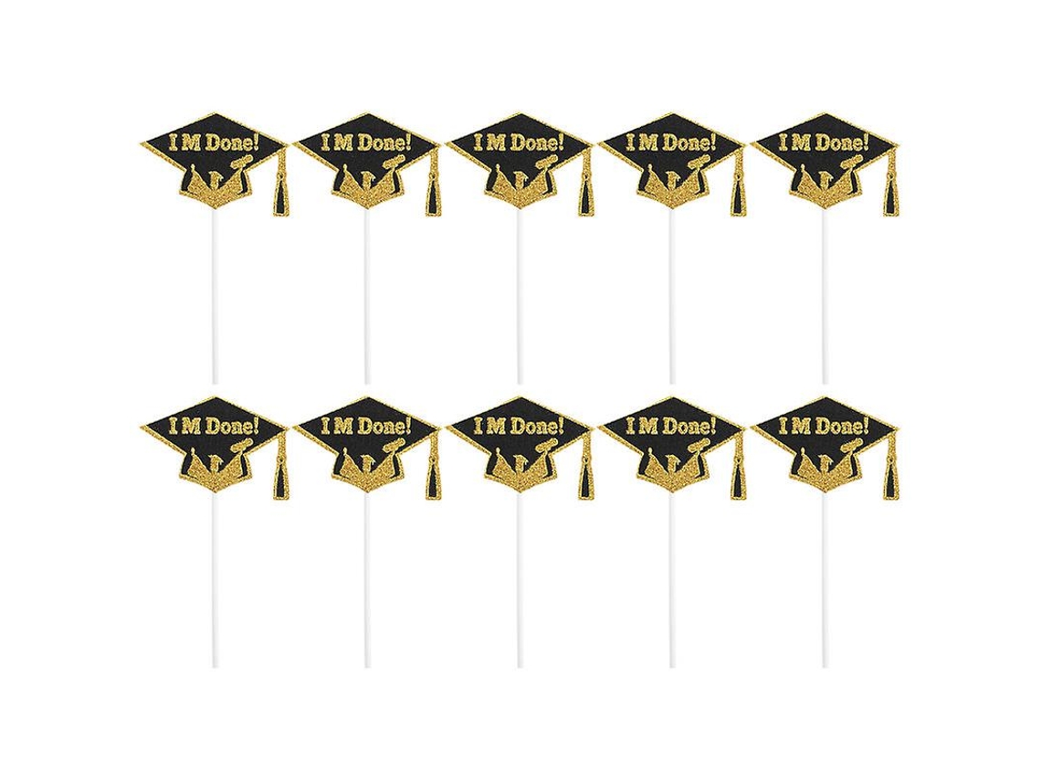 10pcs Toppers De Bolo De Formatura Para Comemoração De Festa