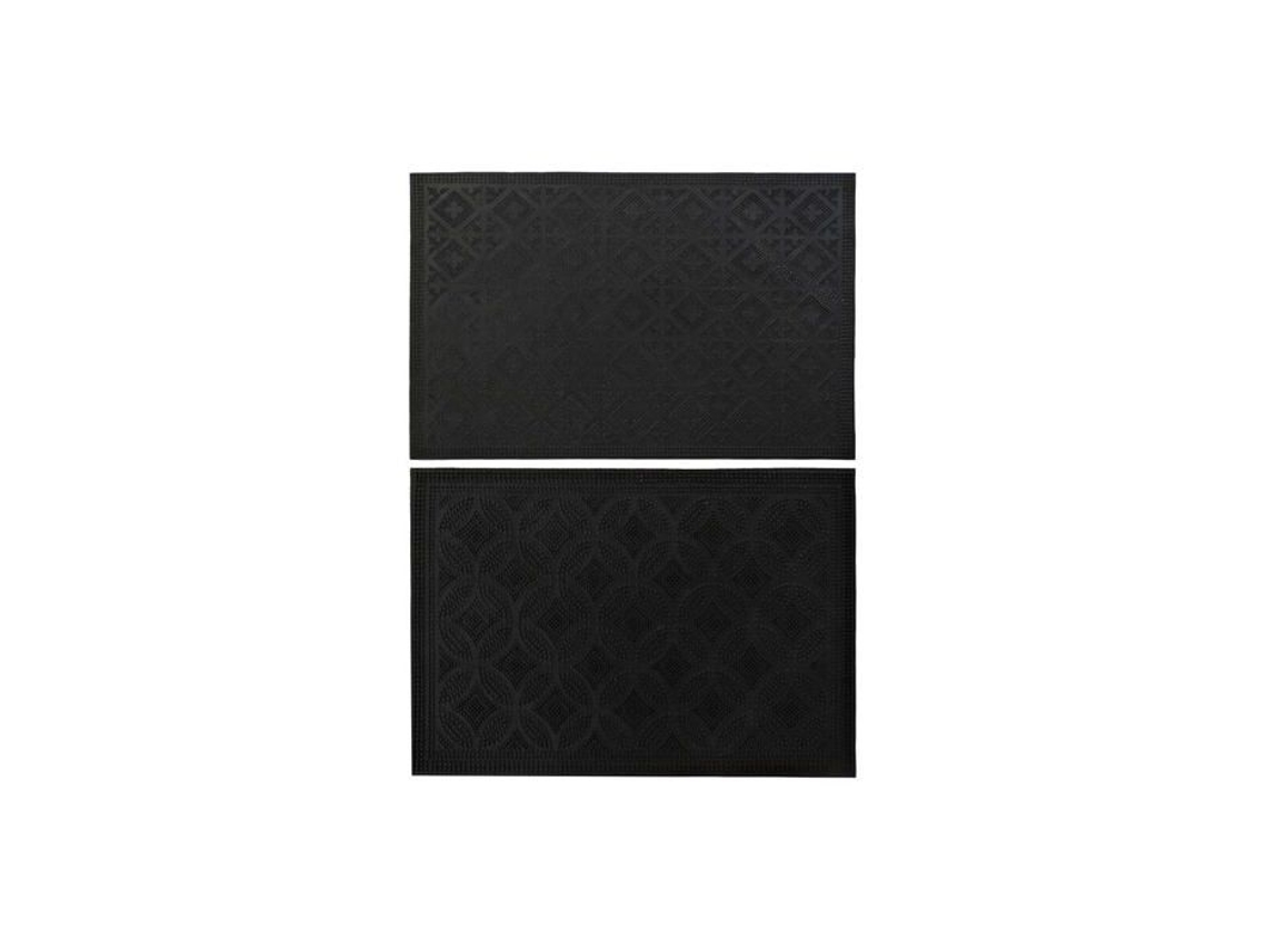 Tapete de Borracha DKD HOME DECOR 60x40 Cm Preto Antiderrapante Fácil de Limpar