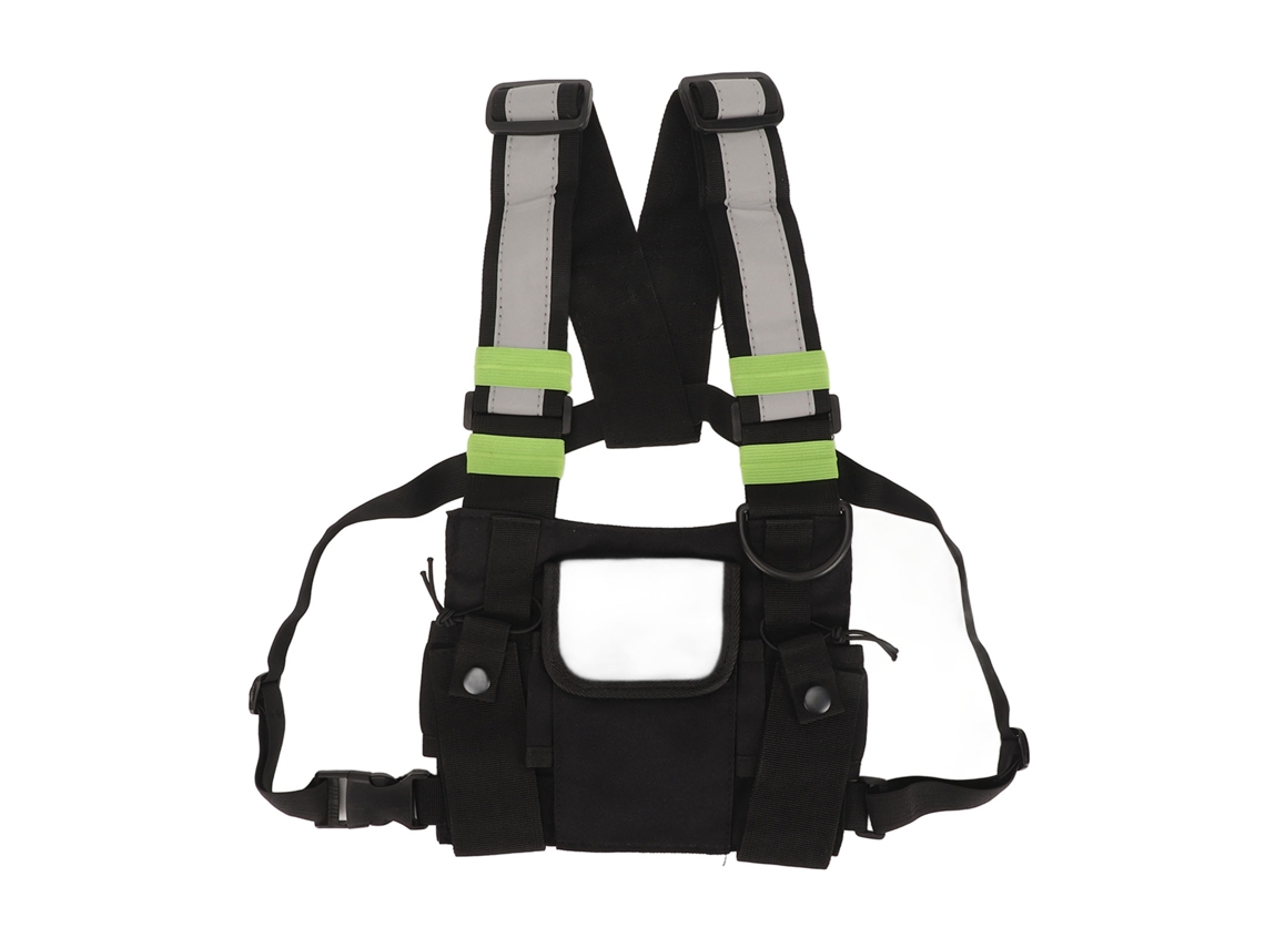 Mochila Pectoral para Radio Walkie talkie Con Correa Ajustable, Arnés Universal para Trabajo, Camping Y Ciclismo.