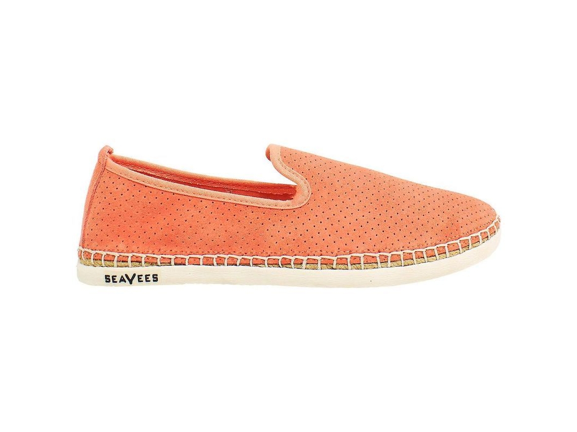 Espadrilles femininas Seavees Ocean Park, modelo 2026, em camurça laranja (Ocean Park_af_coral Suede).