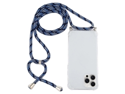Capa De Tpu Transparente À Prova De Choque Com Quatro Cantos E Cordão Para Iphone 16 Pro