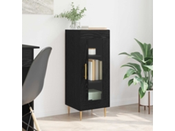 Vidaxl Buffet Carvalho Preto 34 X 34,5 X 90 Cm Derivados De Madeira