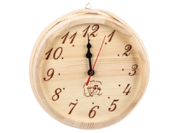 Relógio de Parede para Sauna com Timer e Base de Madeira Resistente ao Calor com Primerox