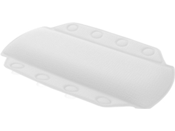 De Banho Em Espuma De Pvc Macia Com Ventosas, Confortável, Tamanho Médio, Acessório De Spa, Apoio De Cabeça Branco Para Gokoco