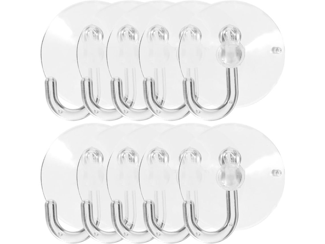 Ganchos De Ventosa Yardenfun 30mm, 50 Unidades, Em Plástico Resistente, Reutilizáveis, Para Pendurar Toalhas No Banheiro
